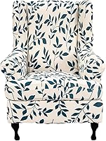 Vista 19 de Fundas para silla de ala, 2 piezas, elásticas, de elastano, con respaldo de ala, fundas para sofá, fundas protectoras de muebles, suaves con parte 9