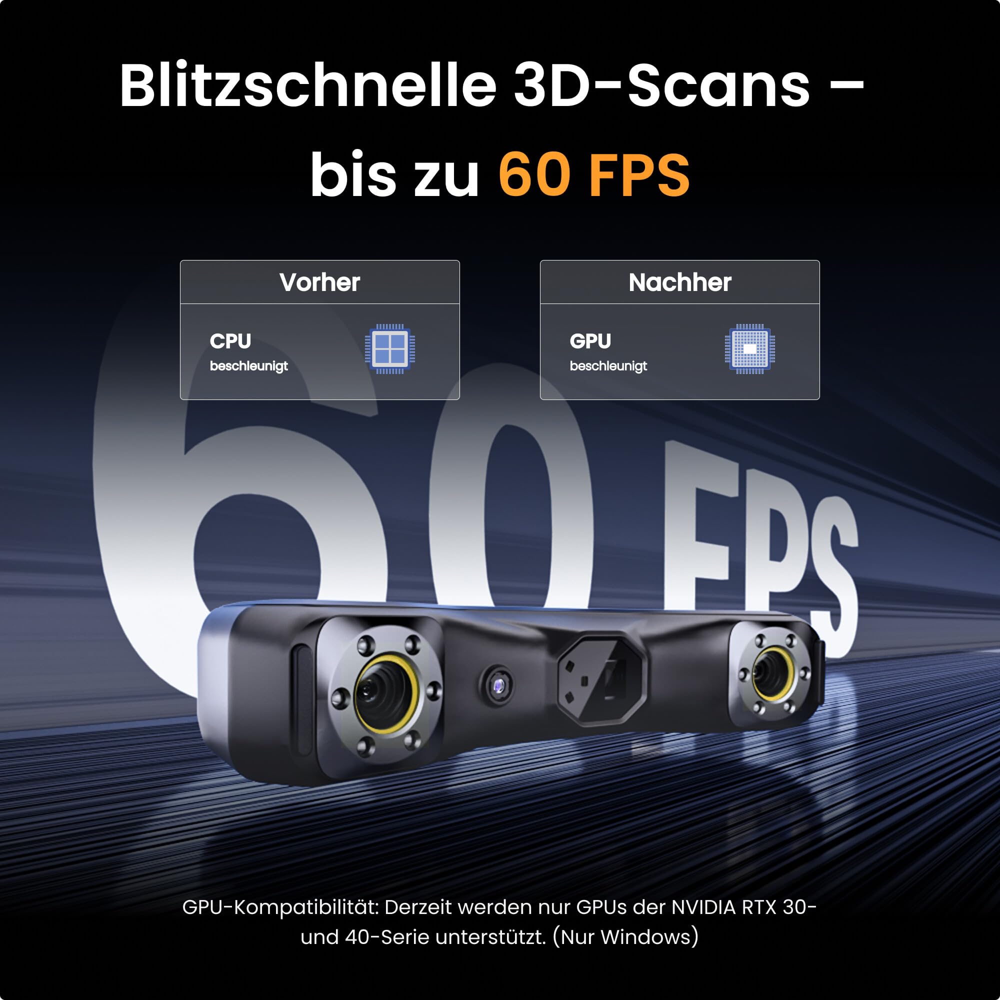 Revopoint MetroX Pro 3D-Scanner für 3D-Druck, industrielle Präzision von 0,01 mm, 4 Scanmodi, interaktive Bildschirmfreigabe, Vollfarbe, für Reverse Engineering und digitale Modellierung, STANDARD