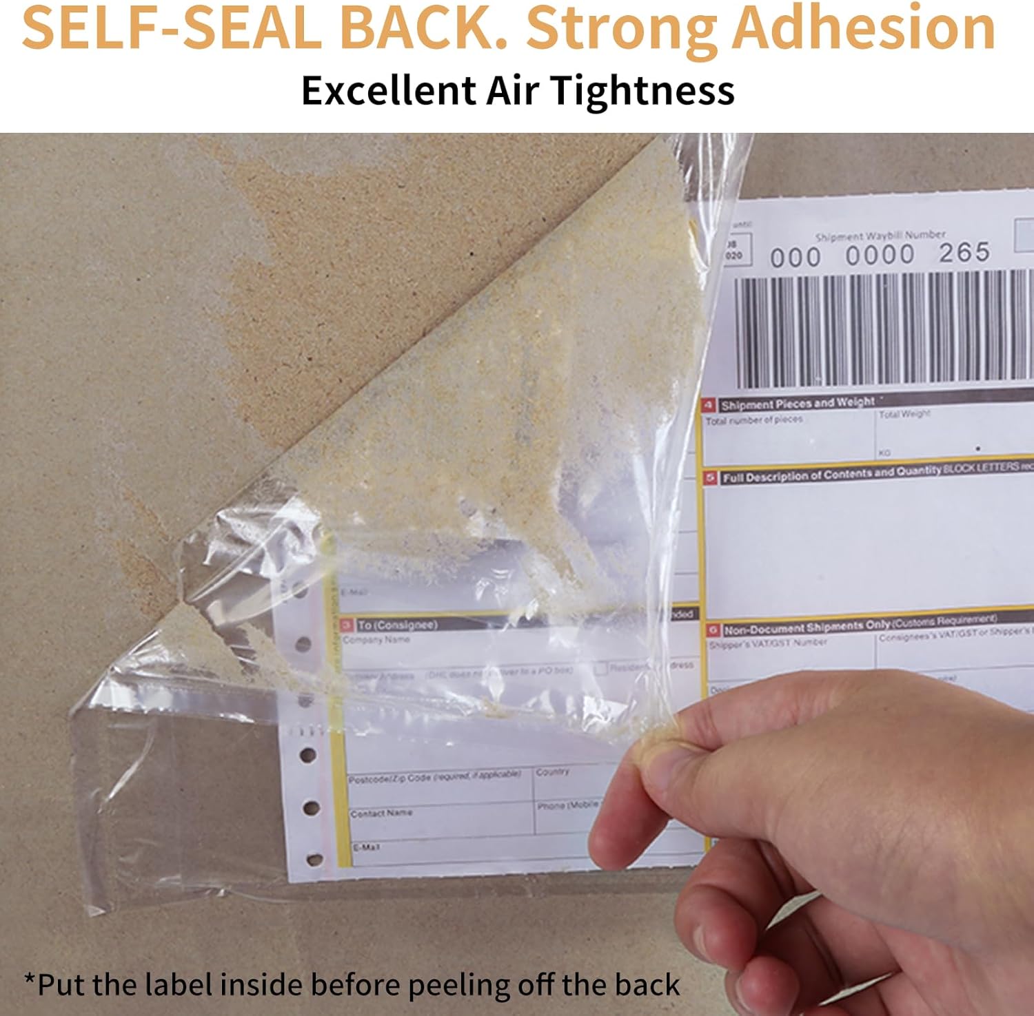 Shipping Label Sleeves 7.5" x 5.5" (1000 Packs) BESTIKER Clear Adhesive Packing Slip Pouches, Packing List Envelopes, Shipping Supplies for Small Business