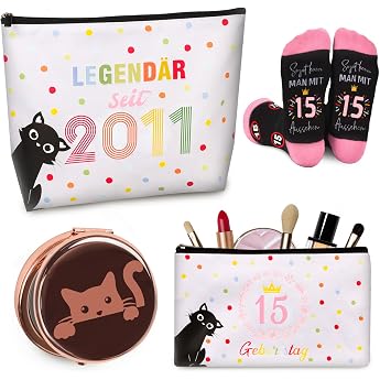 TUZELIYA 2026 Original 15 Years Girl Gift Pack of 4 Birthday Gift for Women Funny Gifts for 2011 Girls Daughter Girlfriend Sisters