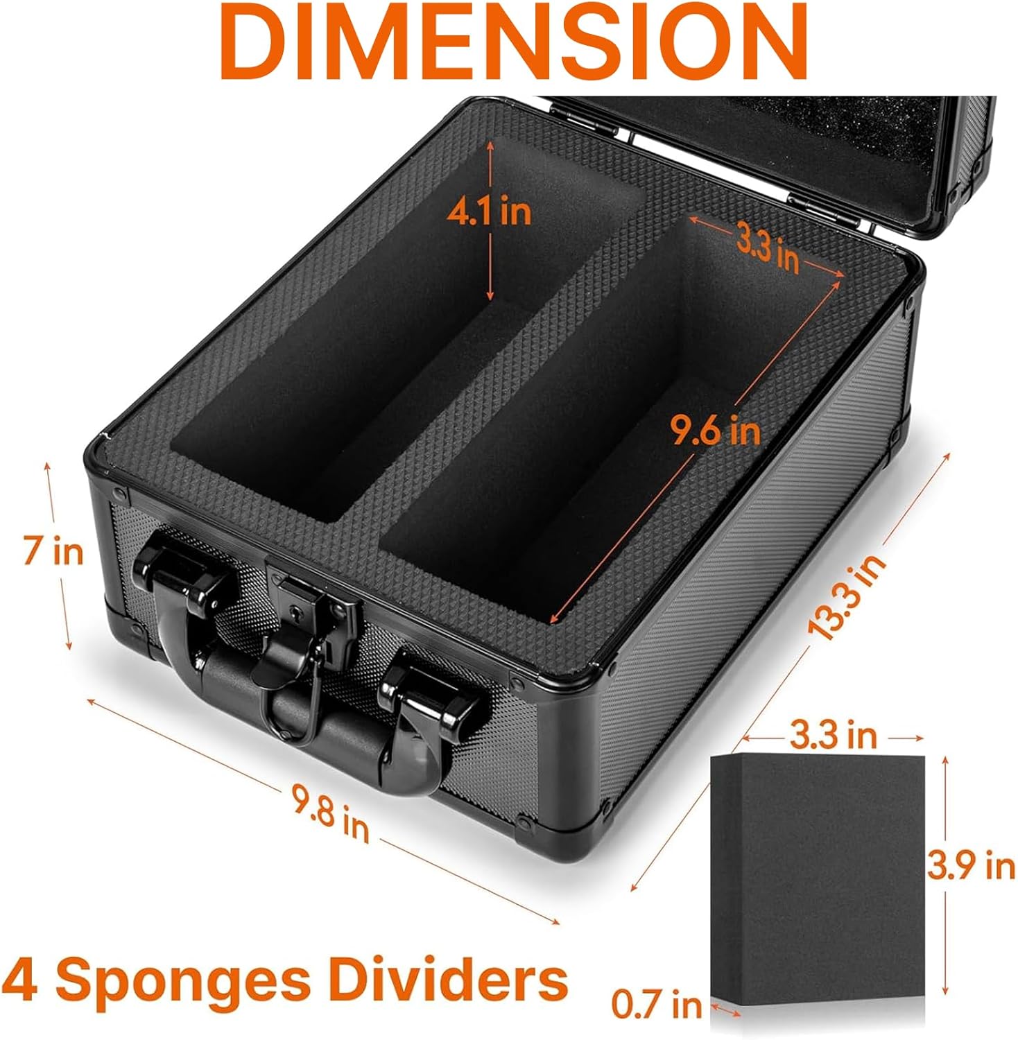 Graded Card Storage Box Case, Sports Trading Card Box - Cards Slab Case Fits PSA MTG CSG BGS SGC Top Loaders Magnetic Card Holder, Waterproof Carrying (Mid-Range)