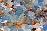 Vista 2 de ZenQ 1 lb (alrededor de 450 gramos) Calcita Acuática Lemuriana Piedras de Cuarzo Naturales Trituradas y Astilladas