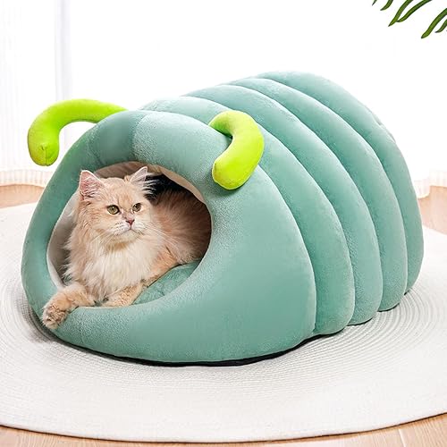 PETCUTE Cama Cueva de Felpa para Mascotas Pequeñas,Camas para Gatos y Perros,Cama Cueva para Mascotas…