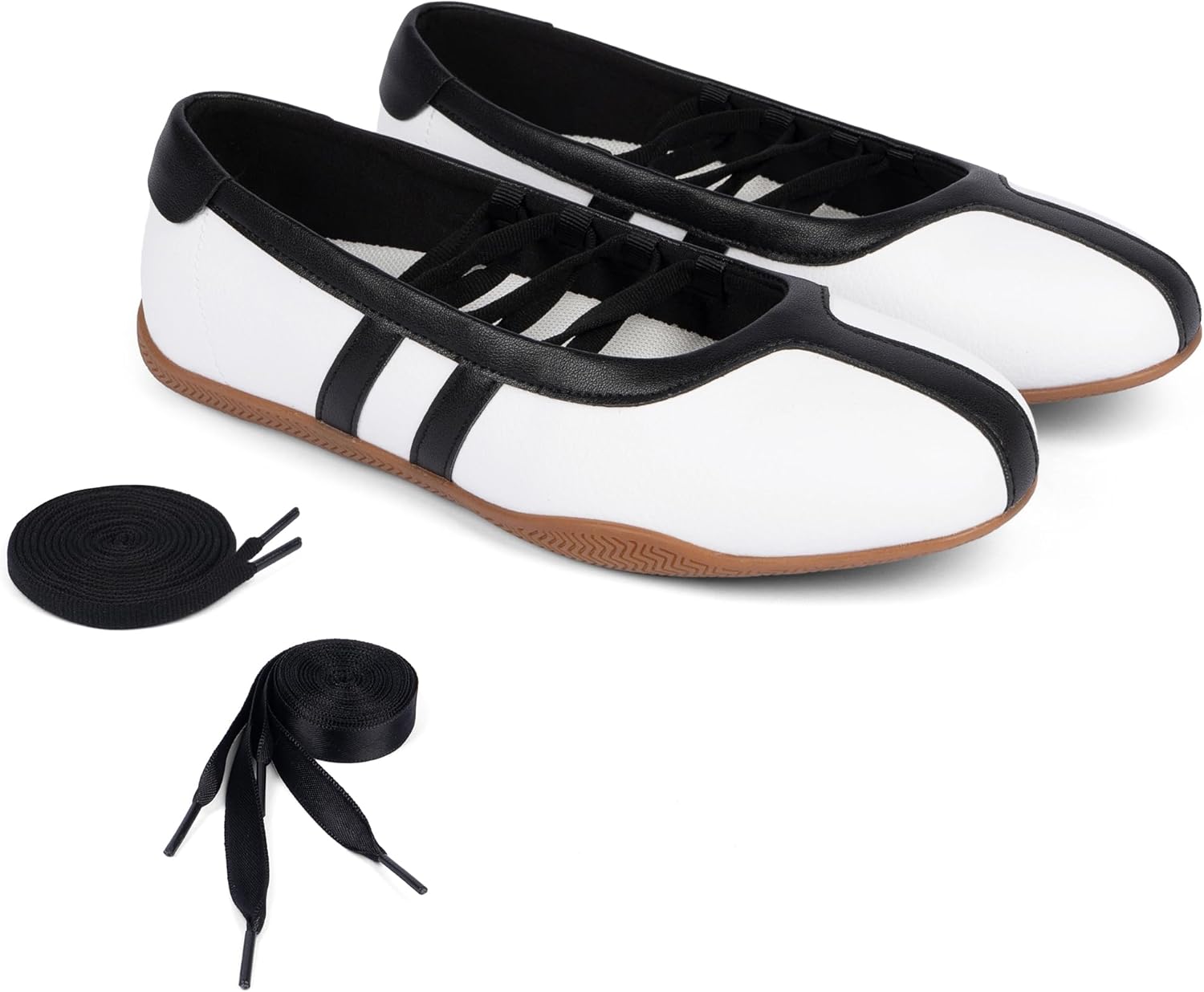 Sneakers for Women Comfortable Business Casual Tennis Shoes Lightweight Lace Up Ballet Flats Footwear Women's Fashion Retro Mary Jane Sneakers - Image 4