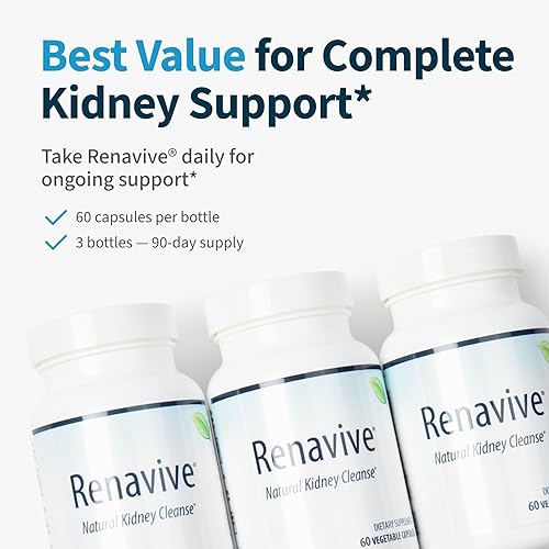 Miniatura 9 de Renavive - Limpieza renal natural  Elimina y protege contra los cálculos renales  Impurezas de descarga y sistema transparente  Apoya la salud y la