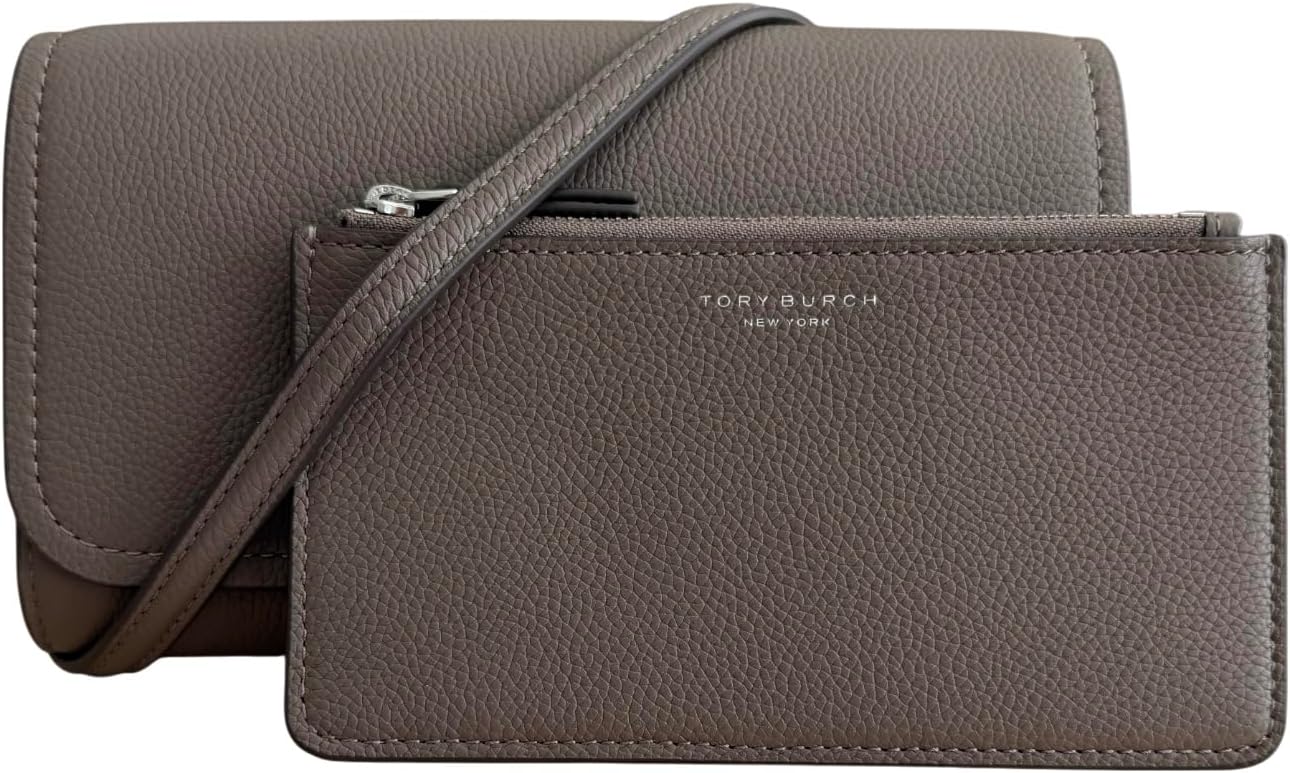 Tory Burch Womens 146467 Thea Pebbled Leather With Gold-tone Hardware Crossbody Bag With Flat Wallet - Image 2