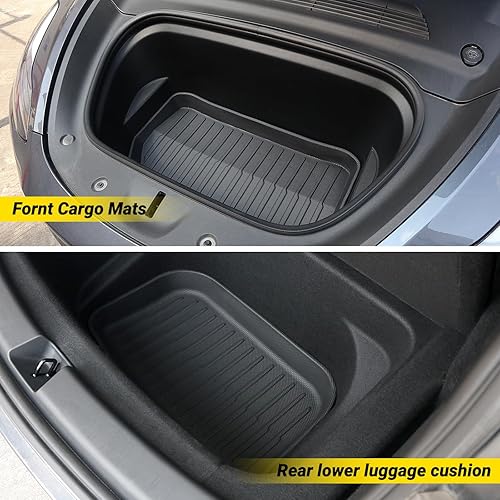 Miniatura 4 de 2025 2026 Nuevo Modelo Y Juniper - 9 alfombrillas impermeables para rascar con segunda fila de asientos para Tesla Model Y Refresh Juniper