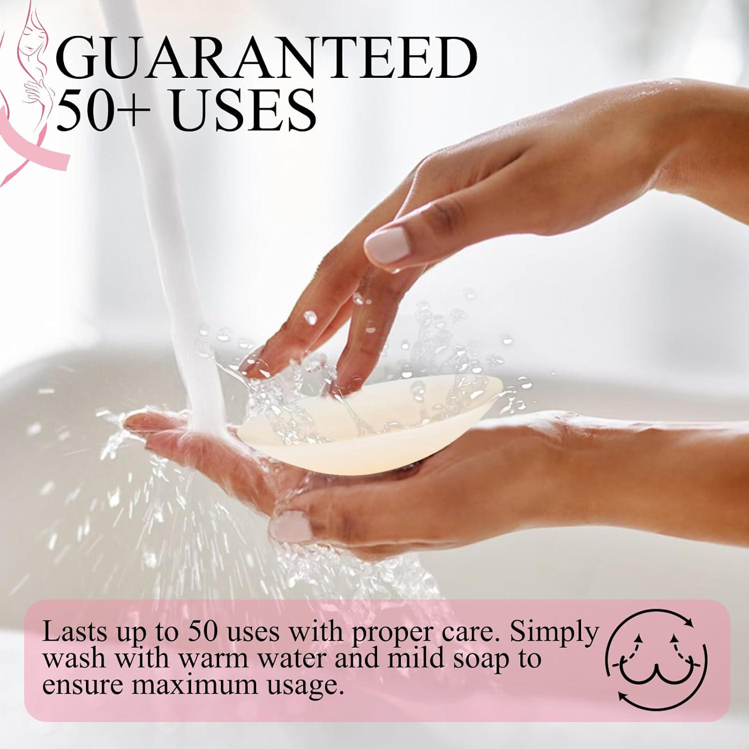 Nipple Covers No Show ,1 Pairs -Reusable Seamless Pasty Sticky Adhesive Silicone Nipple Pasties for Women - Image 2