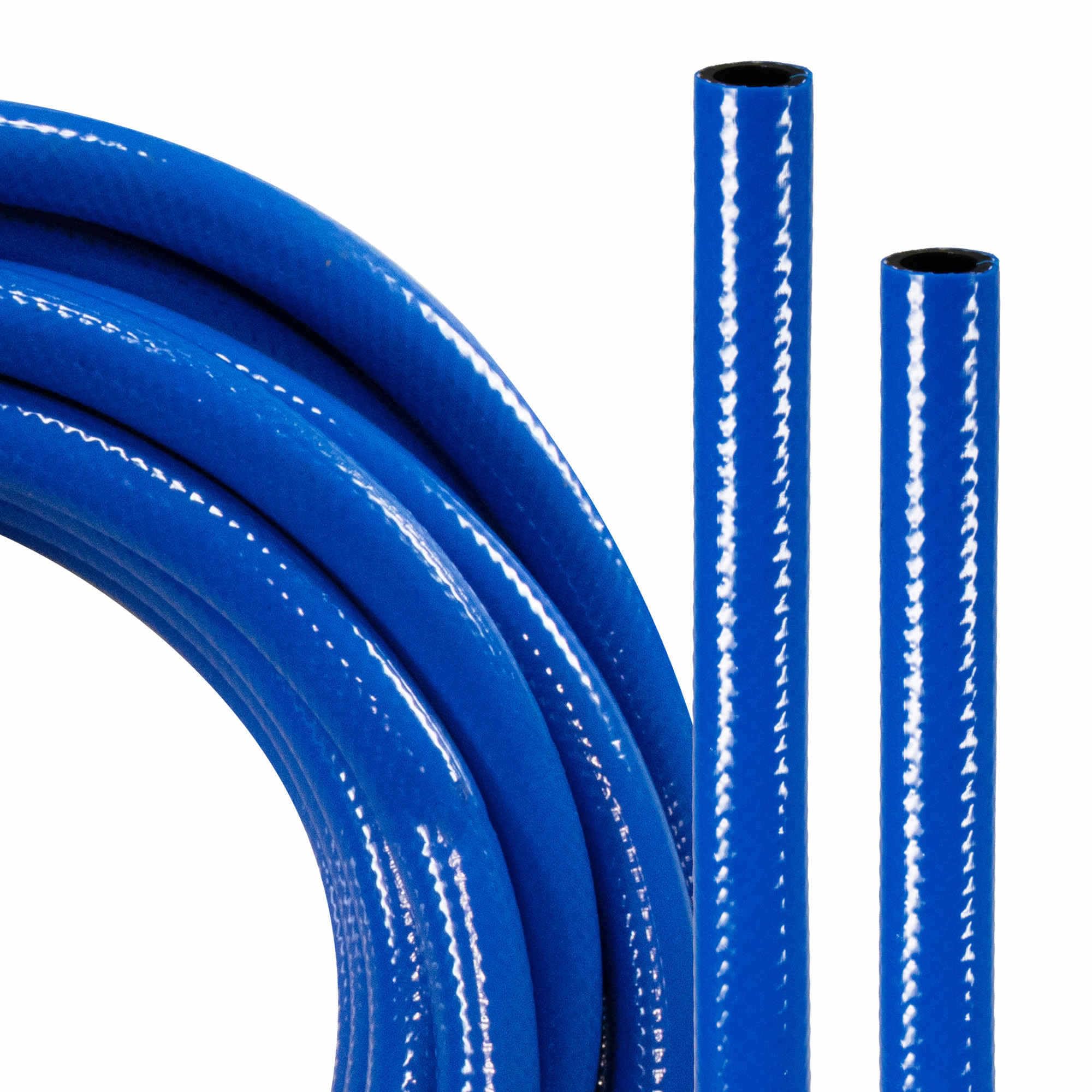 SeKi Tubo per aria compressa da 100 metri, 6 mm, 1/4", in PVC, per compressore d'aria, flessibile, resistente all'abrasione e rinforzato in tessuto fino a 20 bar