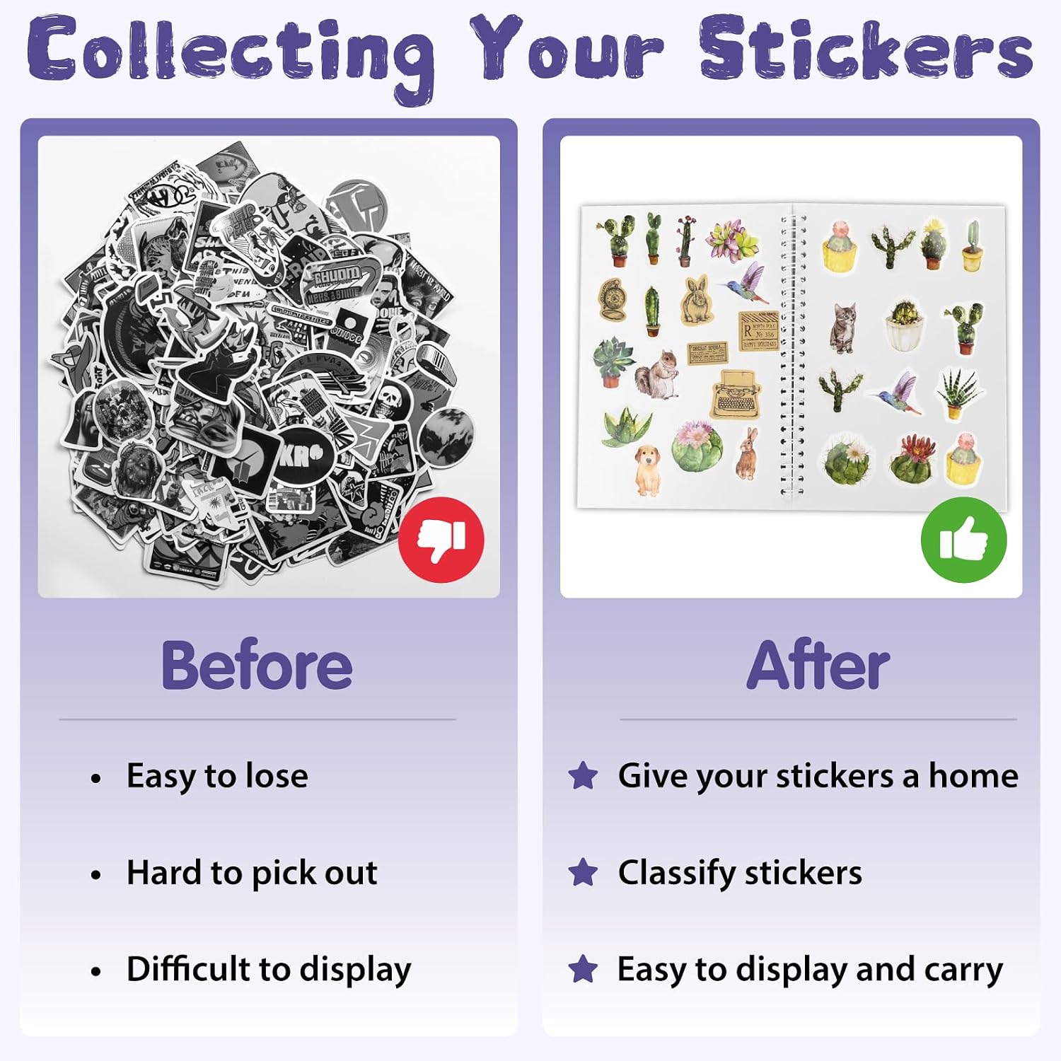 40 Sheets Reusable Sticker Storage Book Collecting Album A5 Size Waterproof Blank Sticker Album Organizers Star Cover Waterproof Release Paper with Scraper Tweezer for Labels Collections