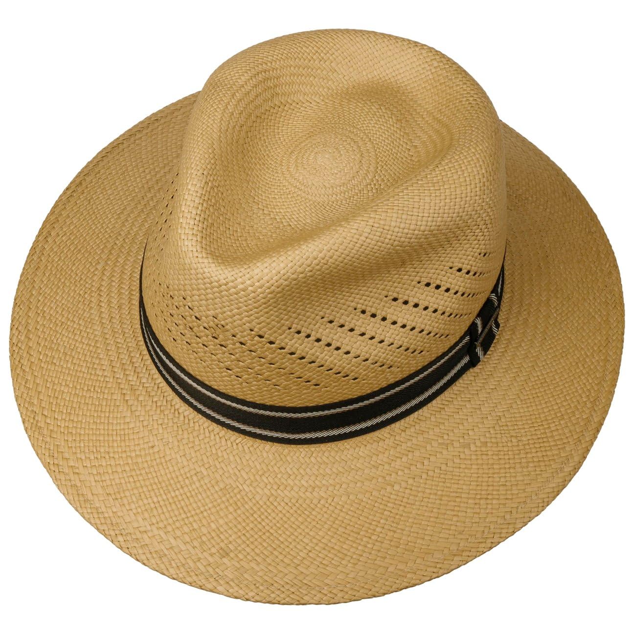 Stetson Vented Crown Traveller Sombrero de Paja Proteccion UV Hombre Mujer Primavera Verano