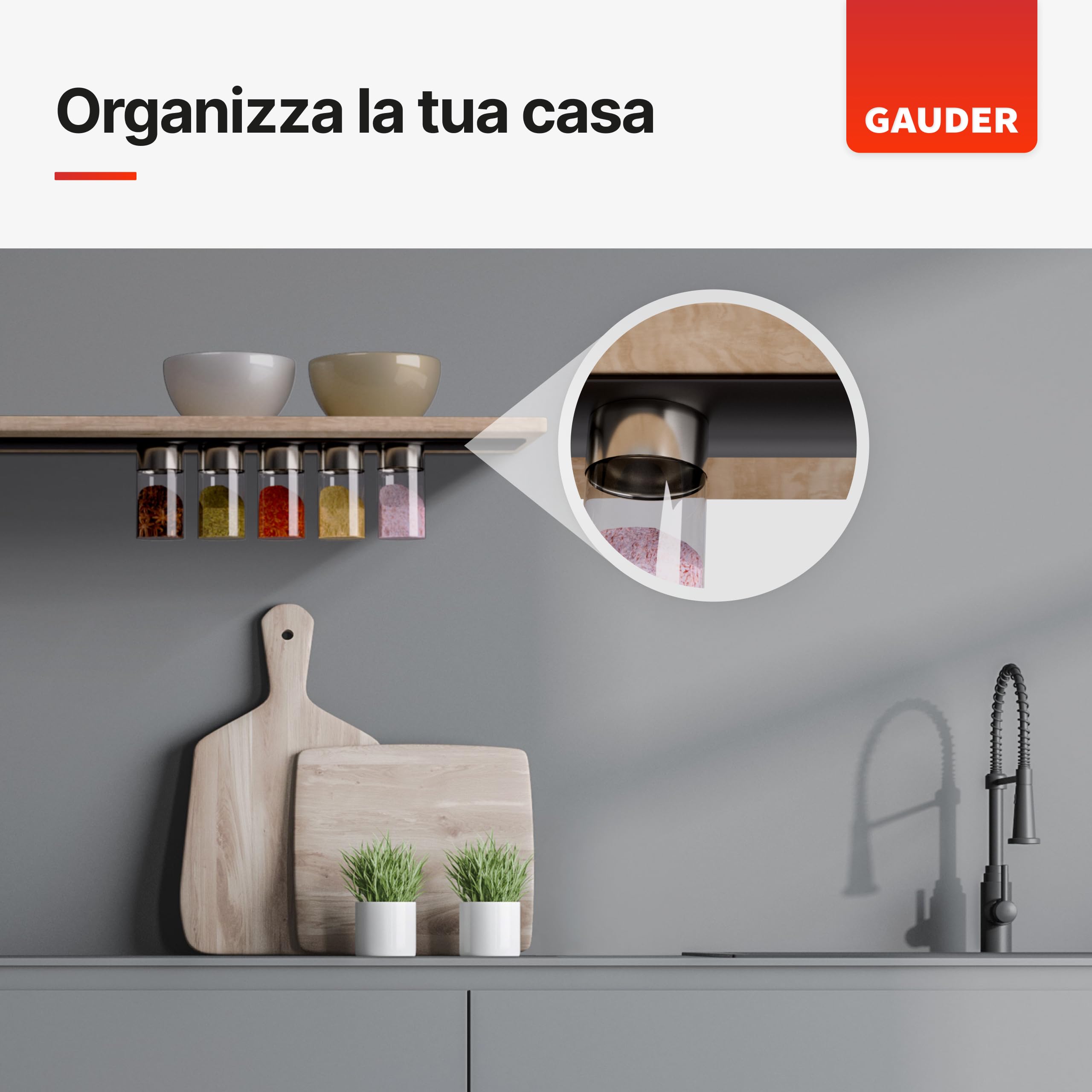 GAUDER Nastro Magnetico Estremamente Autoadesivo (6m x 40mm) | Strisce Magnetiche | Nastro Calamitato