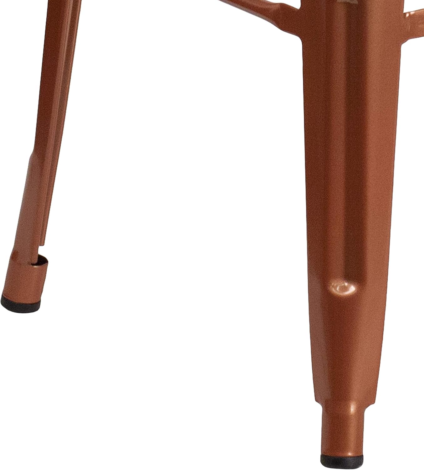 BizChair 4 Pack 30" High Backless Copper Indoor-Outdoor Barstool - Patio Chair
