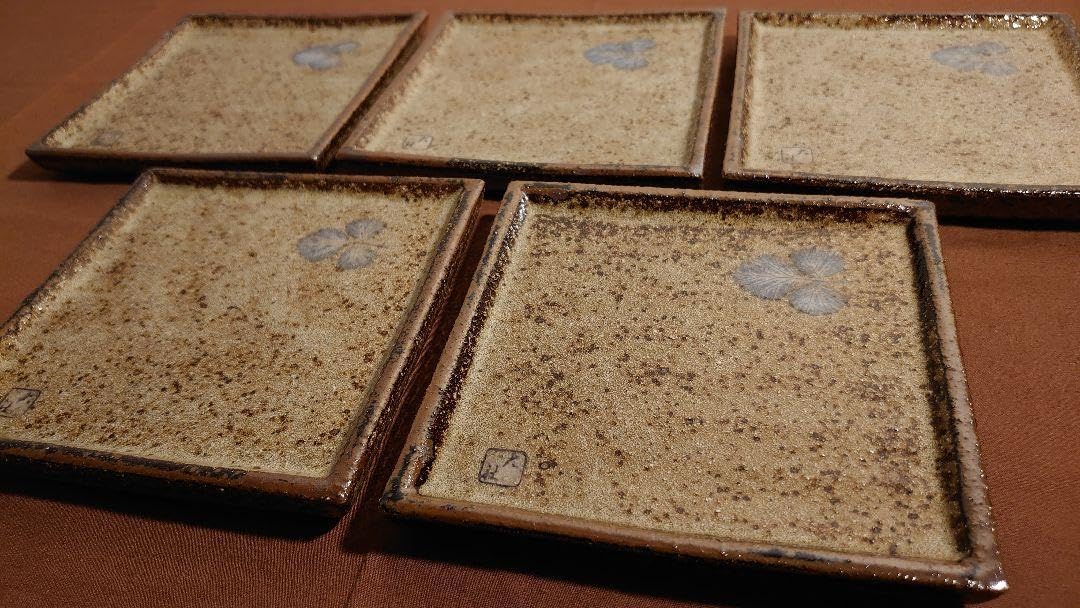 Amazon.co.jp: ノーブランド品備前焼越前焼古備前古越前角皿菓子