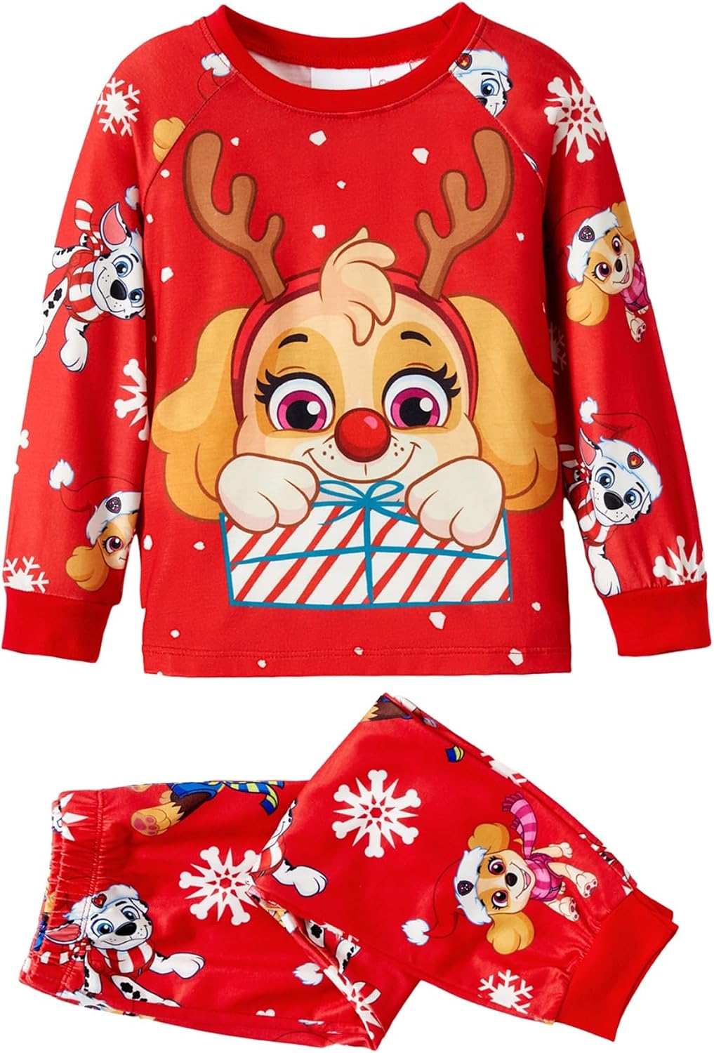 Paw Patrol Family Matching Christmas Pajamas Set for Holiday Mommy and Me Cartoon Print Cozy PJs for Kids & Adults