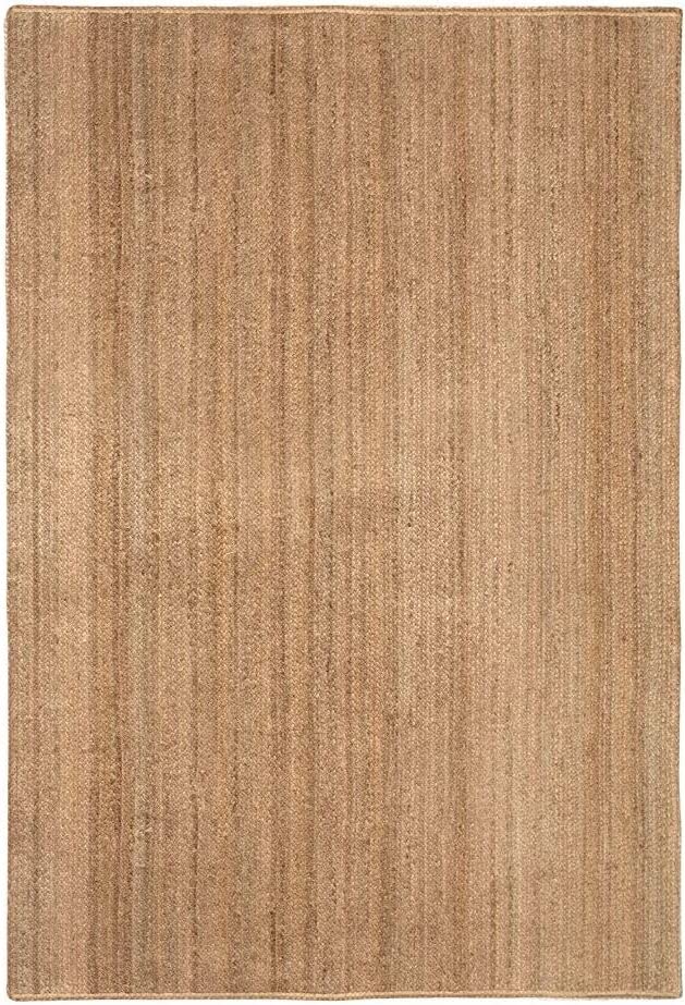 Gifiie Alfombra redonda de yute natural, alfombra de yute – 100% ecológica para tu sala de estar, comedor, dormitorios y cocinas fabricada en la India (natural-2, rectangular(120 x 180) CM)