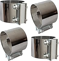 Vista 13 de 2 piezas de abrazaderas de escape de 5 pulgadas de acero inoxidable para banda de silenciador de 5 pulgadas de diámetro interno a 5.5 pulgadas
