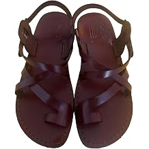 LION OF JUDAH MARKET Biblical Jesus Unisex Adults Genuine Leather Jesus Black Brown Sandals Most Popular Style 6