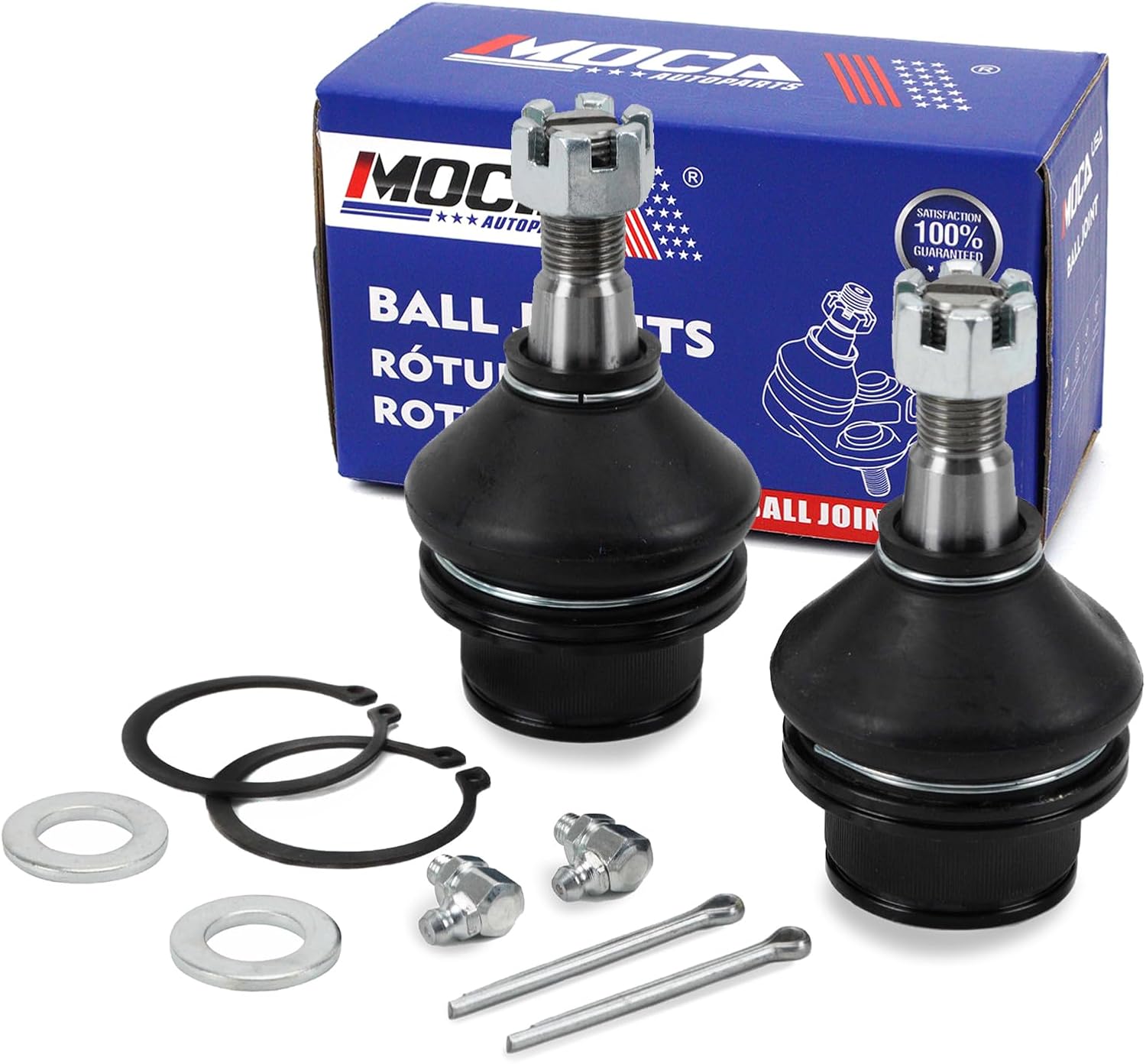 MOCA 2X Front Lower Ball Joints fits For Dodge 2002-2003 Ram 1500 5.9L, 2002-2010 Ram 1500 3.7L 4.7L, 2003-2010 Ram 1500 5.7L, 2004-2006 Ram 1500 8.3L, For Ram 2011-2012 1500 3.7L 4.7L 5.7L