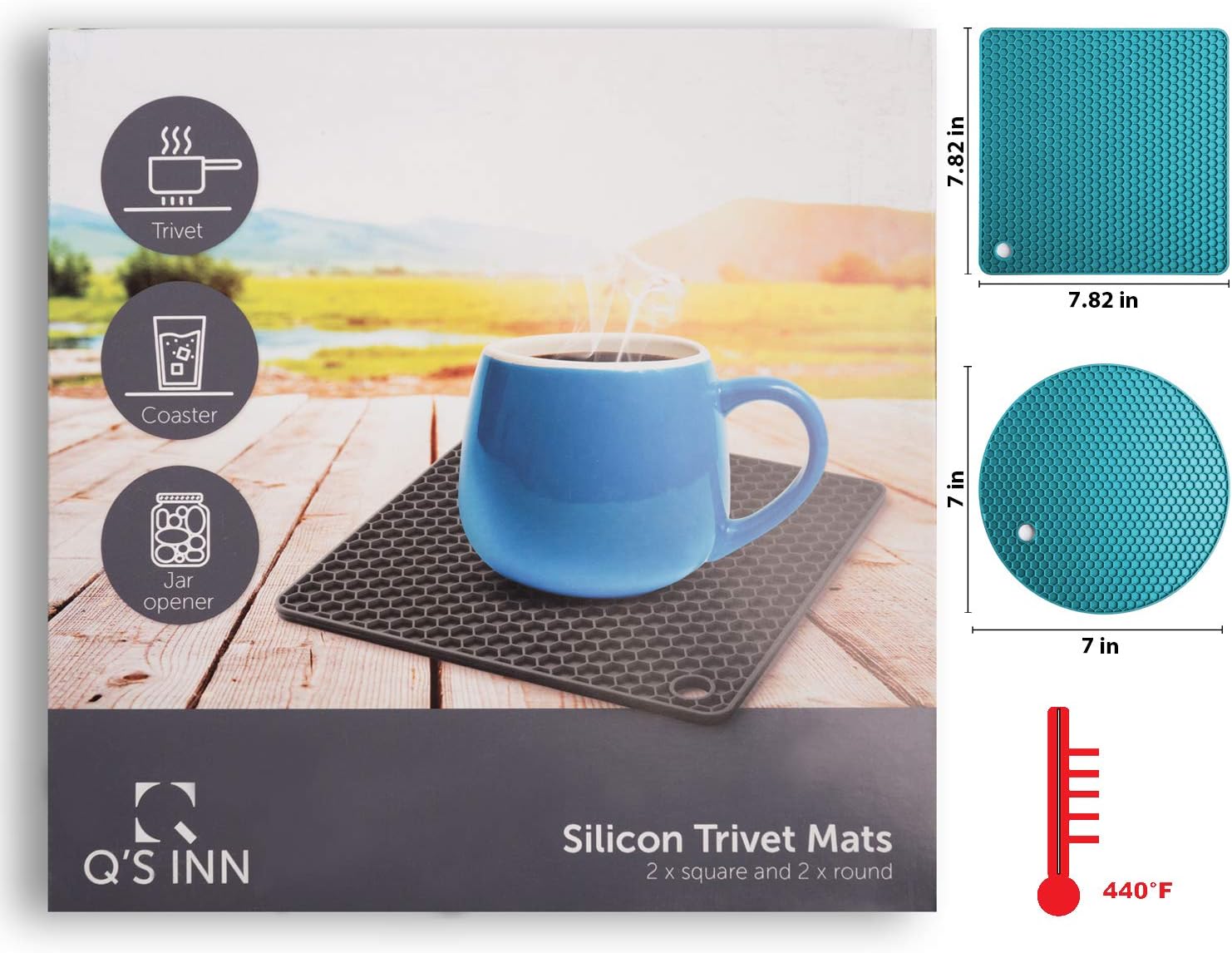 "Q's Inn Silicone Pot Holders and Trivet Mats" - Image 10