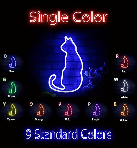 Miniatura 2 de ADVPRO Señal de neón LED de silicona de la flexión del gato - púrpura - st16s32-fnu0083-p