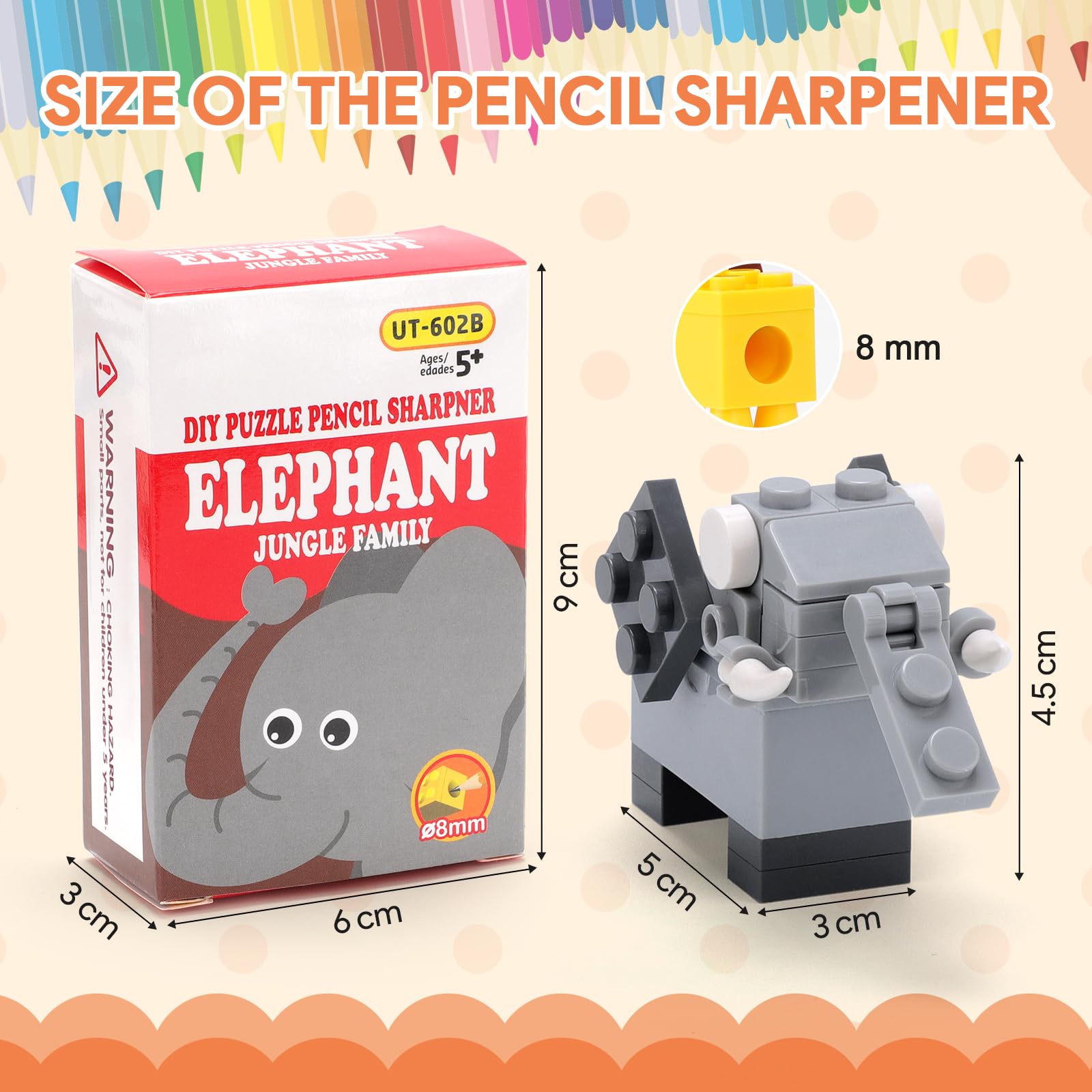 Block Bleistiftspitzer 24pcs, Anspitzer Mit Behälter, Gastgeschenk für Mitgebsel Kindergeburtstag 5 6 7 8 9 10 Jahre, Give Aways Kindergeburtstag Gastgeschenke für Kinder