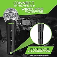 Vista 7 de GEARit Micrófono de escenario vocal cardioide dinámico con interruptor de encendido/apagado, clip de micrófono y bolsa con cremallera