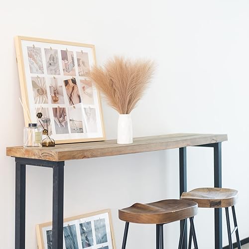 Miniatura 6 de EVODIS Decoración de hierba de las pampas, 5 tallos de 18 pulgadas, arreglo floral pequeño y relleno de jarrón para decoración bohemia del hogar,