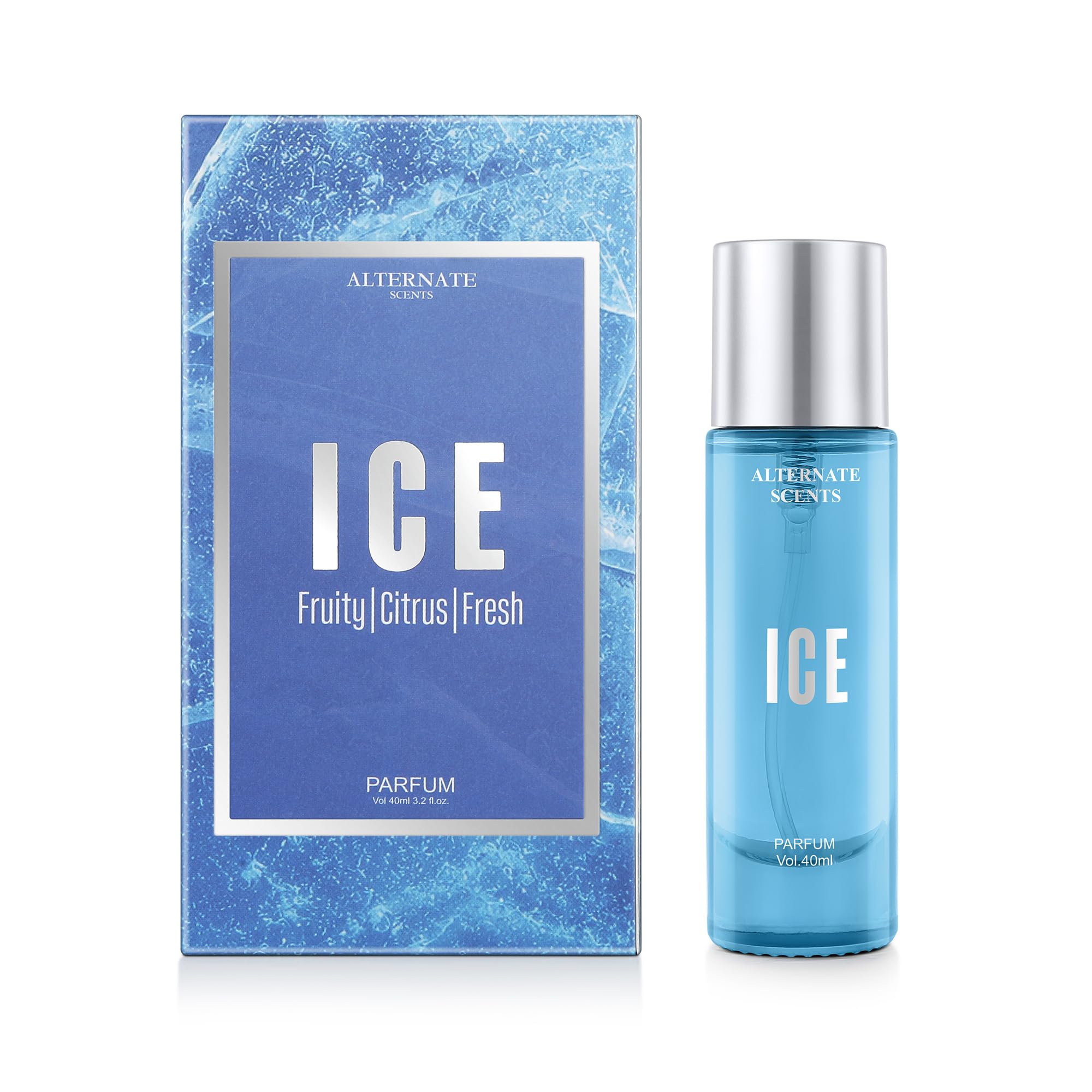Alternate Scents ICE 40ml Strong & Long Lasting Perfume For Men| 30% Oil Concentration| Apple, Italian Lemon, Bergamot & Star Anise Fragrance for Office, Gym, Travel & Everyday Wear-image-48