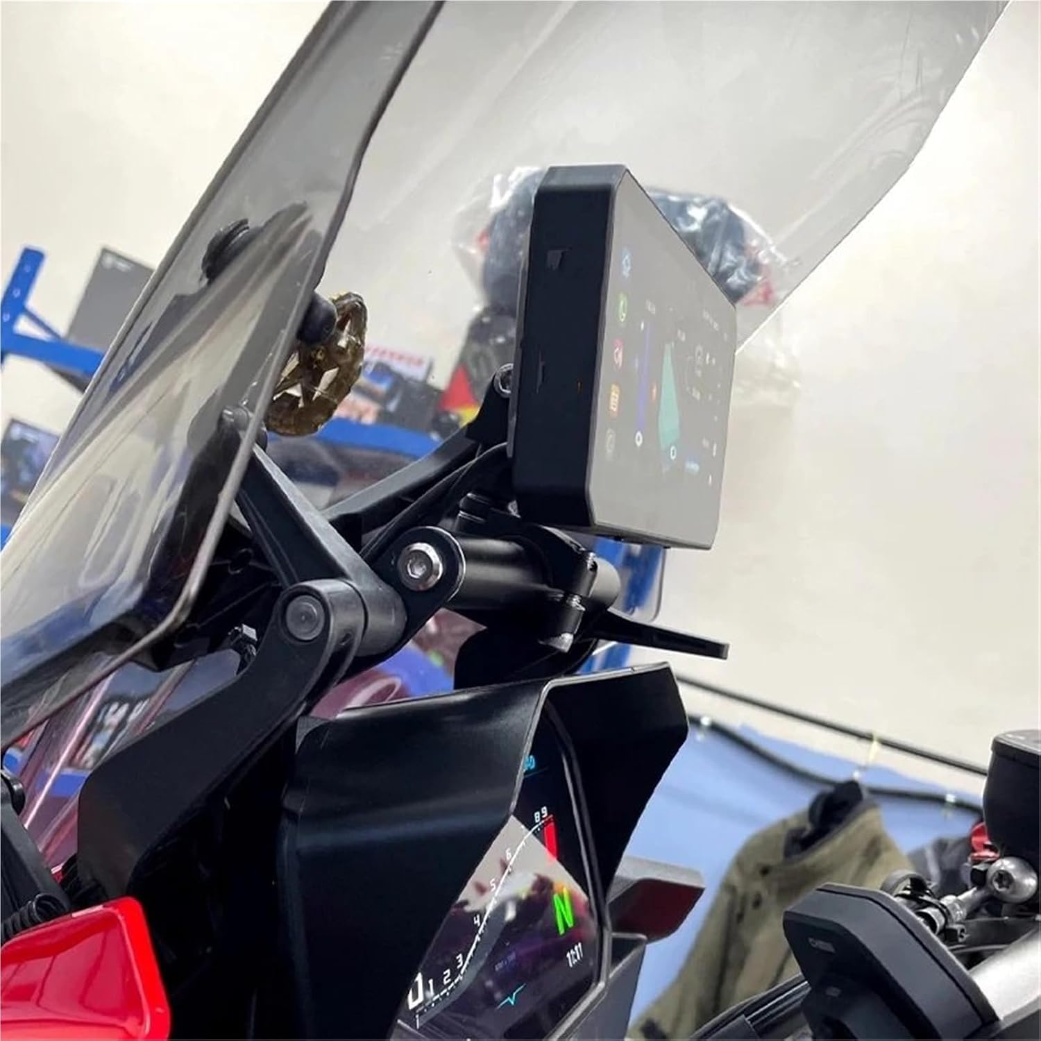 バイク用GPSナビゲーションブラケット オートバイ用フロントガラススタンドホルダー 【郊外】 携帯電話 GPS