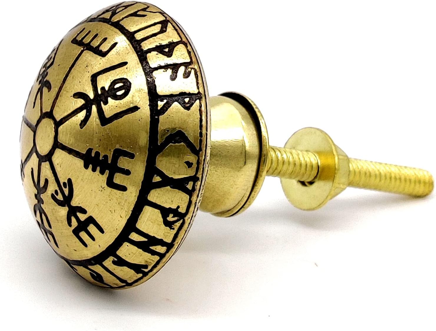 4 Handmade Viking Compass Brass Knobs Viking Decor Brass Cabinet Knobs Bedroom Cupboard Door, Weathered Drawer Knobs Ideal for Any Home, Kitchen or Office | Hardware for Kitchen Cabinet Knobs