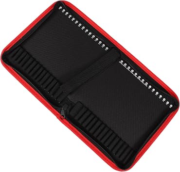 Canvas Drill Bit Storage Bag with Handle, Zipper Closure, 30 Slots