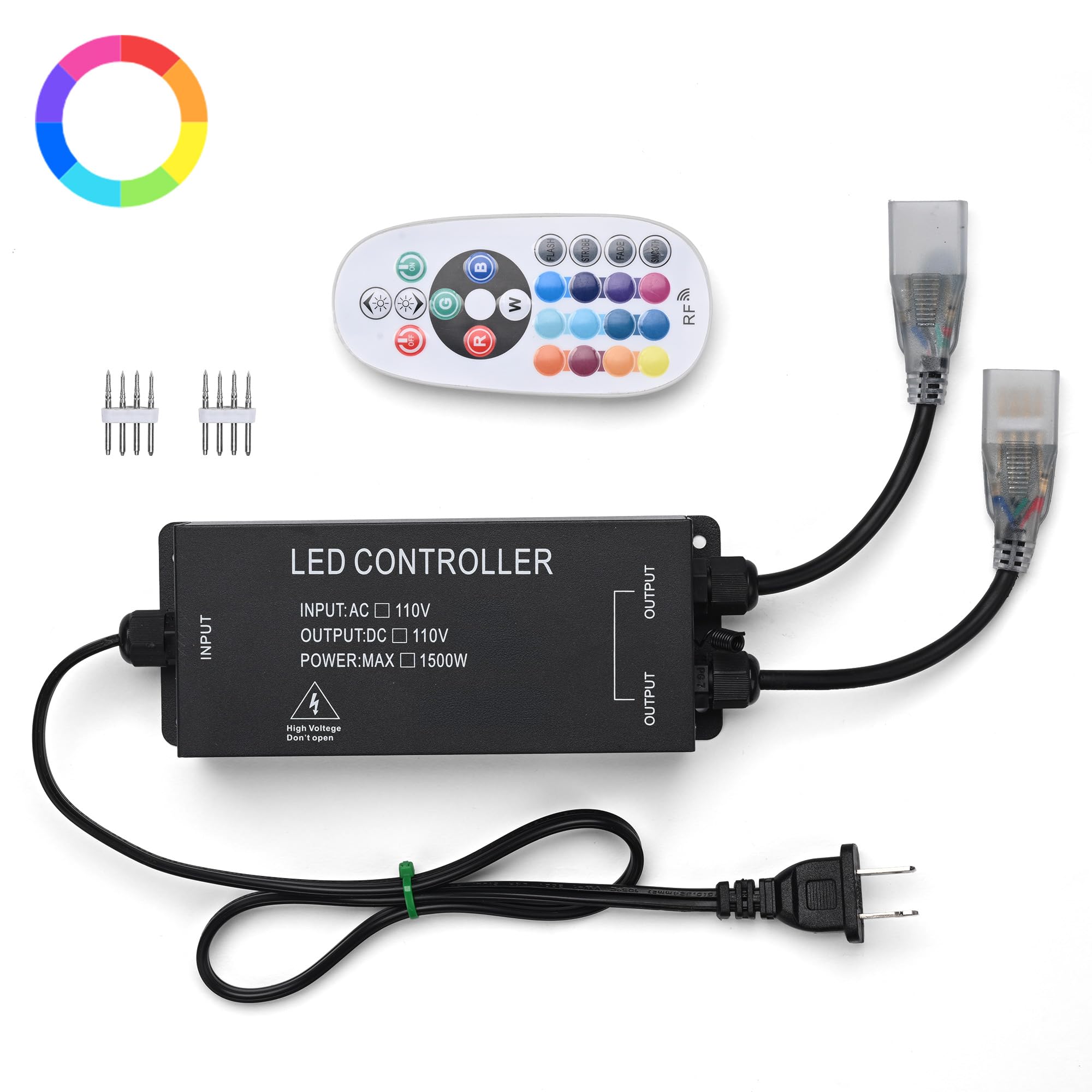 Yescom 1-to-2 Receiver Remote Control for 4-Pin BiLume RGBW Neon Rope Light