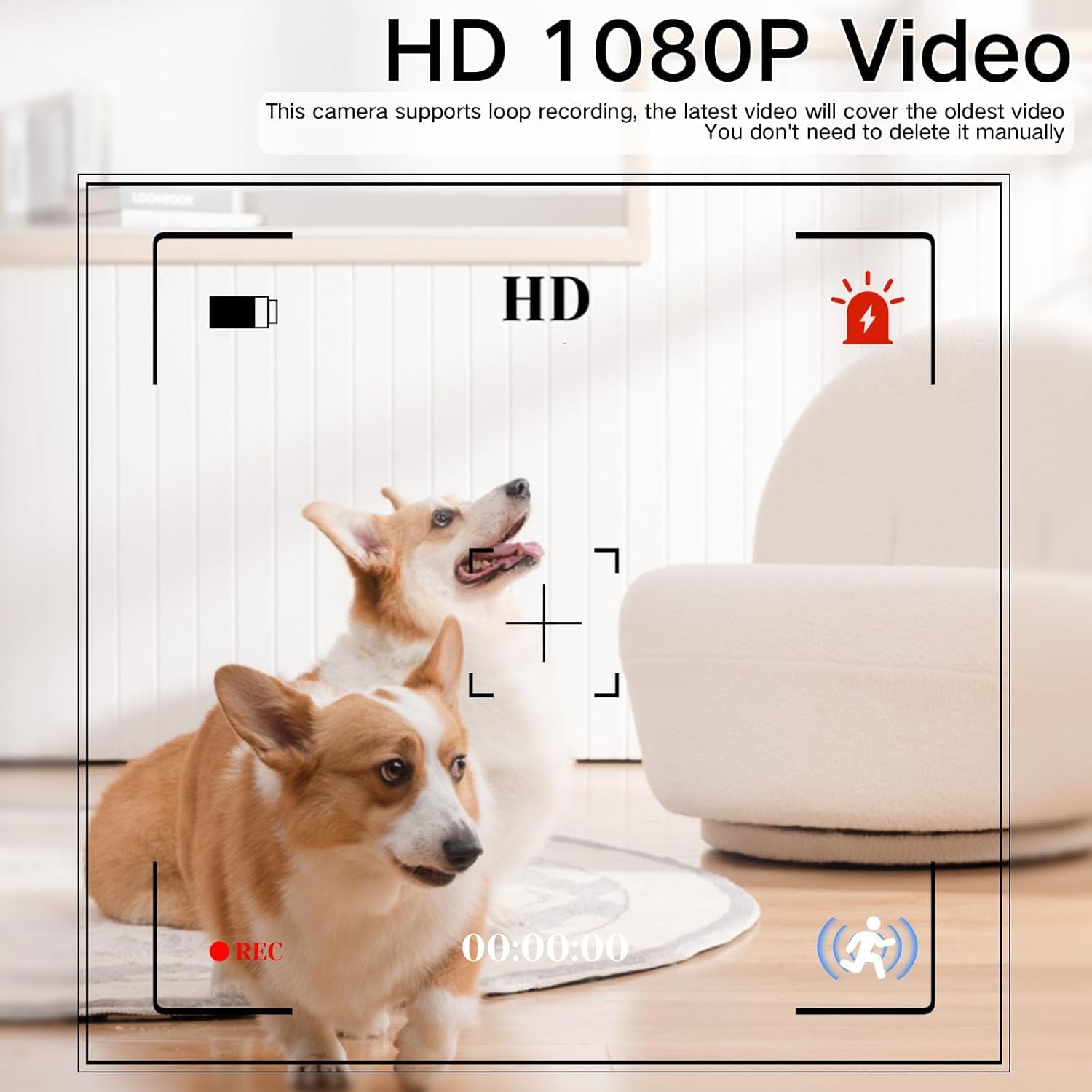 Wireless Smart Clock Mini Camera HD 1080P WiFi Video Recorder Nanny Cam with Motion Detection Remote View Night Vision Indoor Security Camera for Baby/Pet/Home