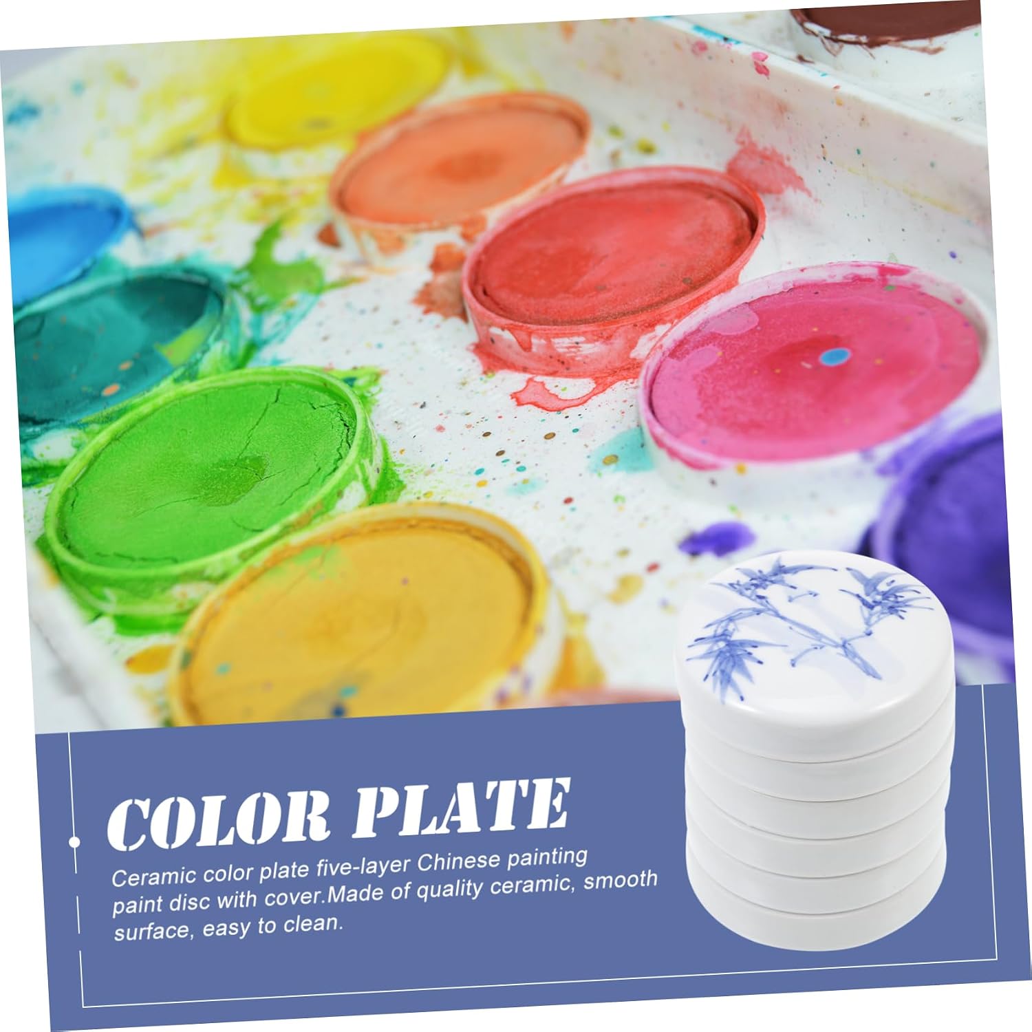 NUOBESTY 1 Set Pigment Tray Layers Color Mixing Trays for Watercolor Oil Painting for Artists Students and Calligraphy Enthusiasts