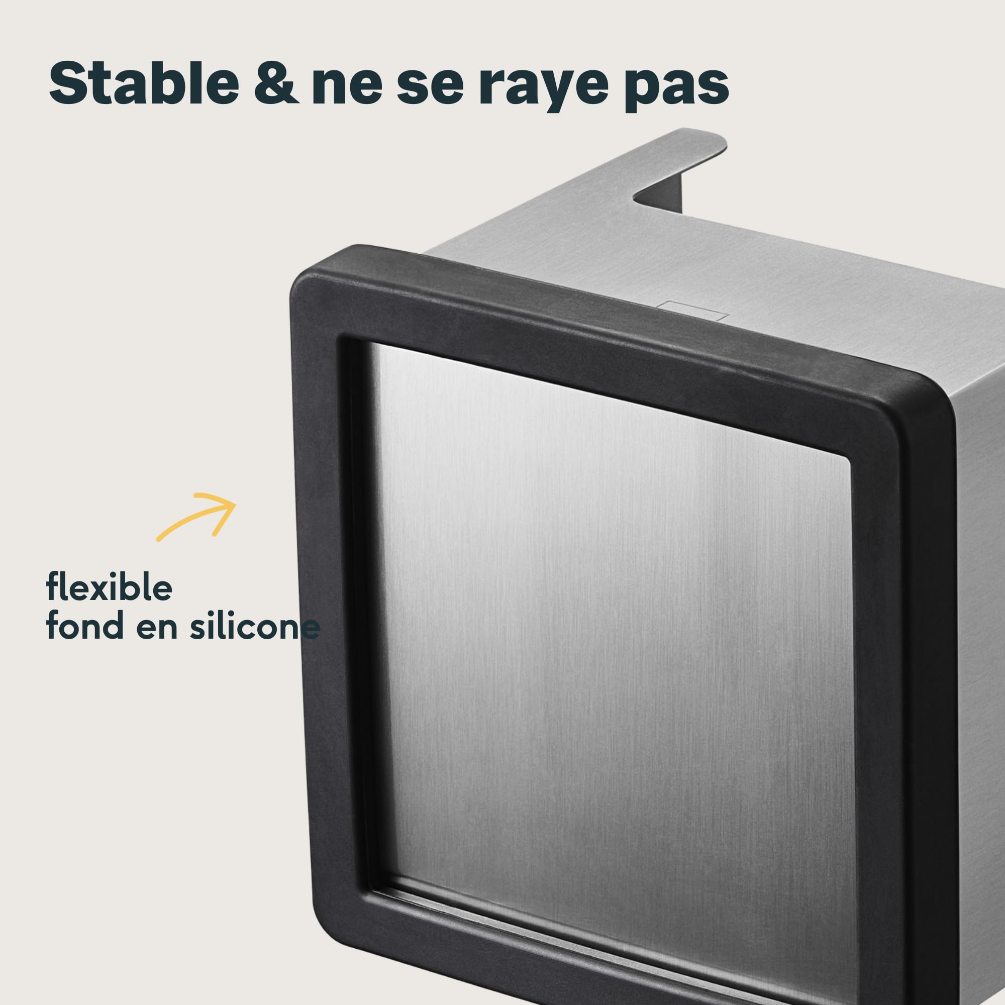 SILBERTHAL Boîte Bac Marc de Café Inox Avec Porte Version 2.0 - Knock Box - Filtre Intégré En Silicone - Usage Silencieux Et Sable - Idéal Pour Barista