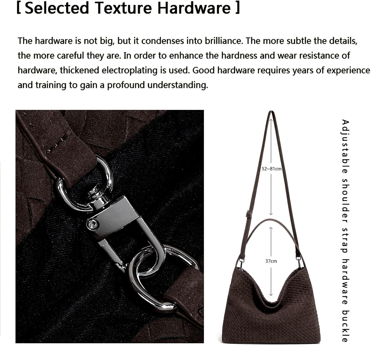 JINMANXUE Woven Suede Shoulder Bag for Women, Frosted Hobo Boston Bag Tote, Crossbody Handbag, Satchel Purse for Work Travel(Frosted Coffee)