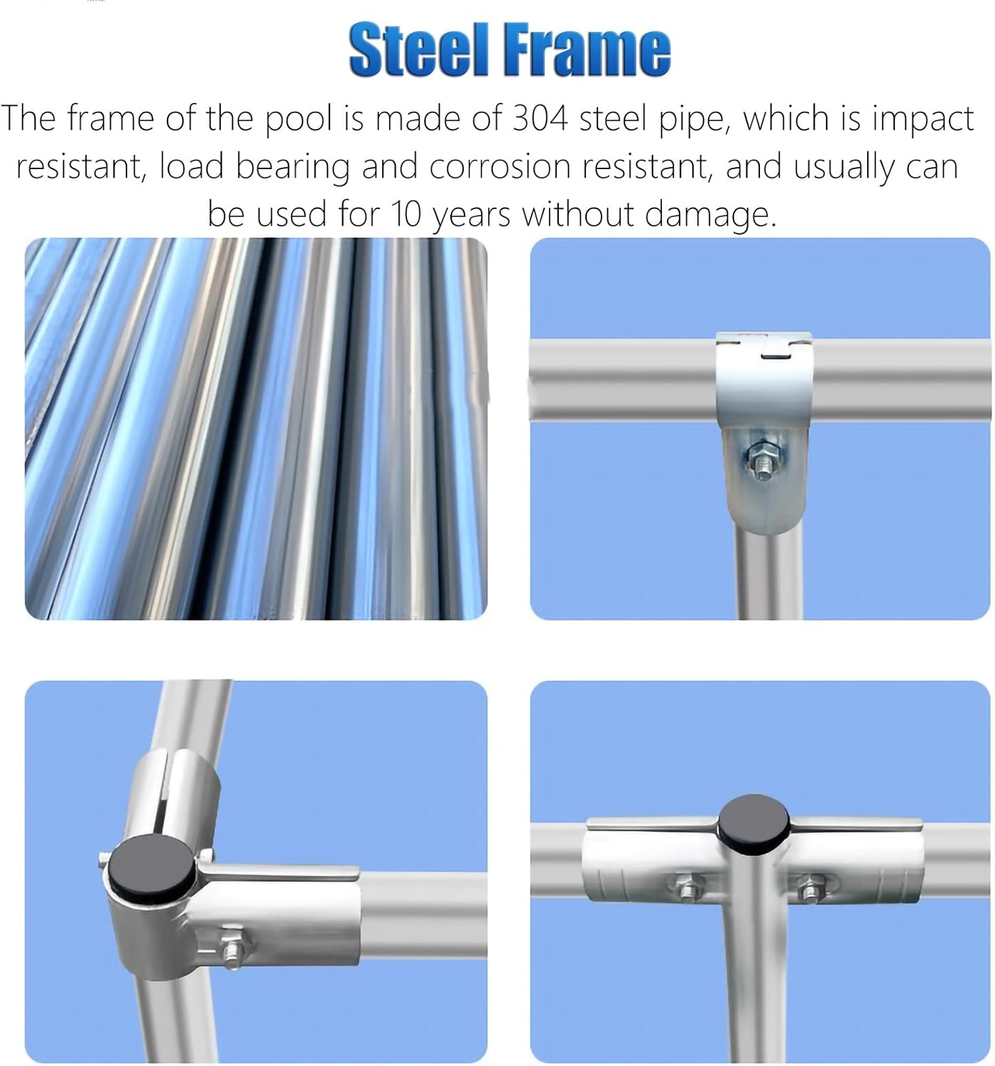 LZMZMQ Albercas para Adultos/Kiddie Pool Small, Rectangular Swimming Pools - for Indoor Outdoor Backyard Swim, Framed Clearance Pools/Above-Ground Pools for Adults(1.5x1x0.7m(4.9x3.2x2.2ft))