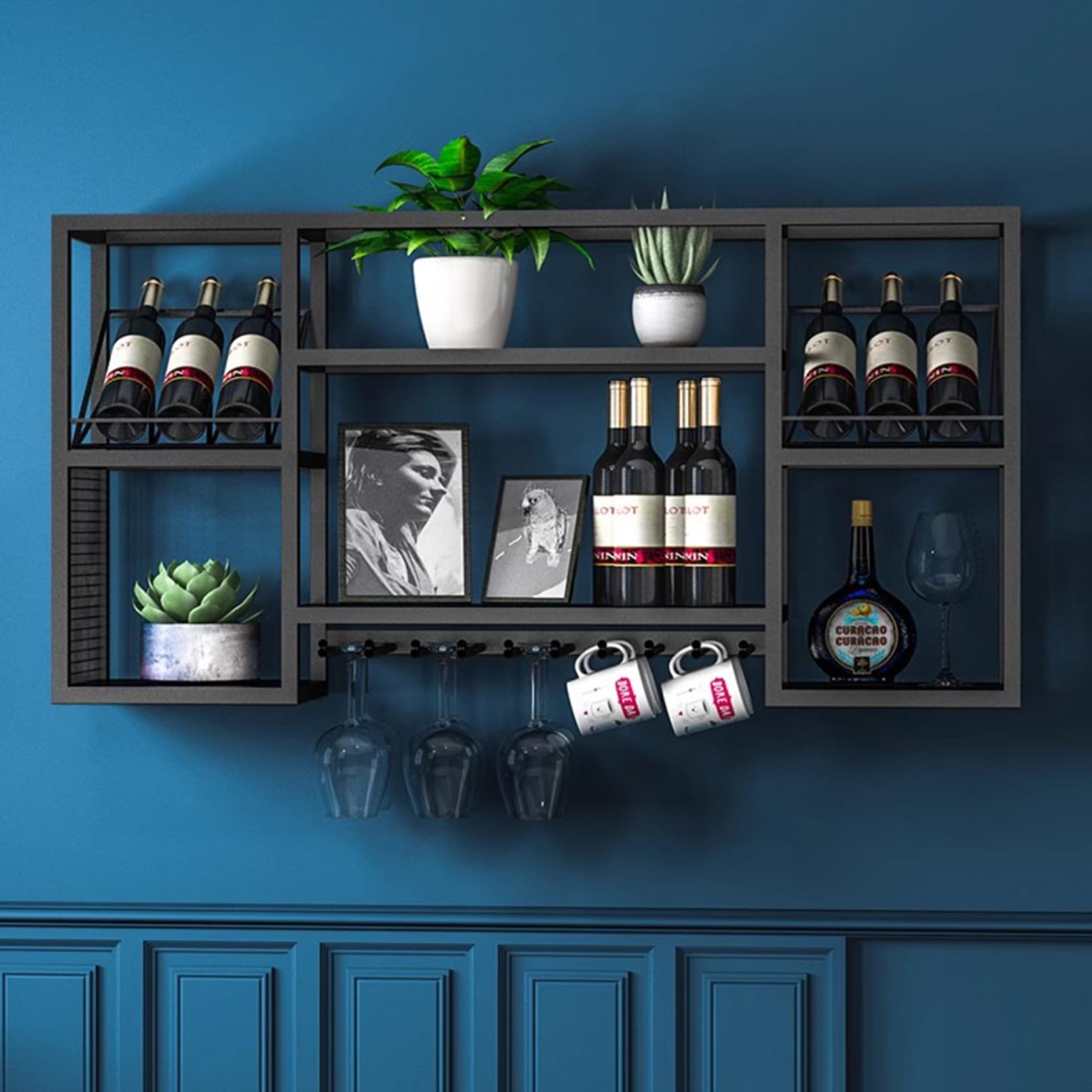 Casier à vin mural pour libérer l'espace de vos comptoirs de cuisine encombrés