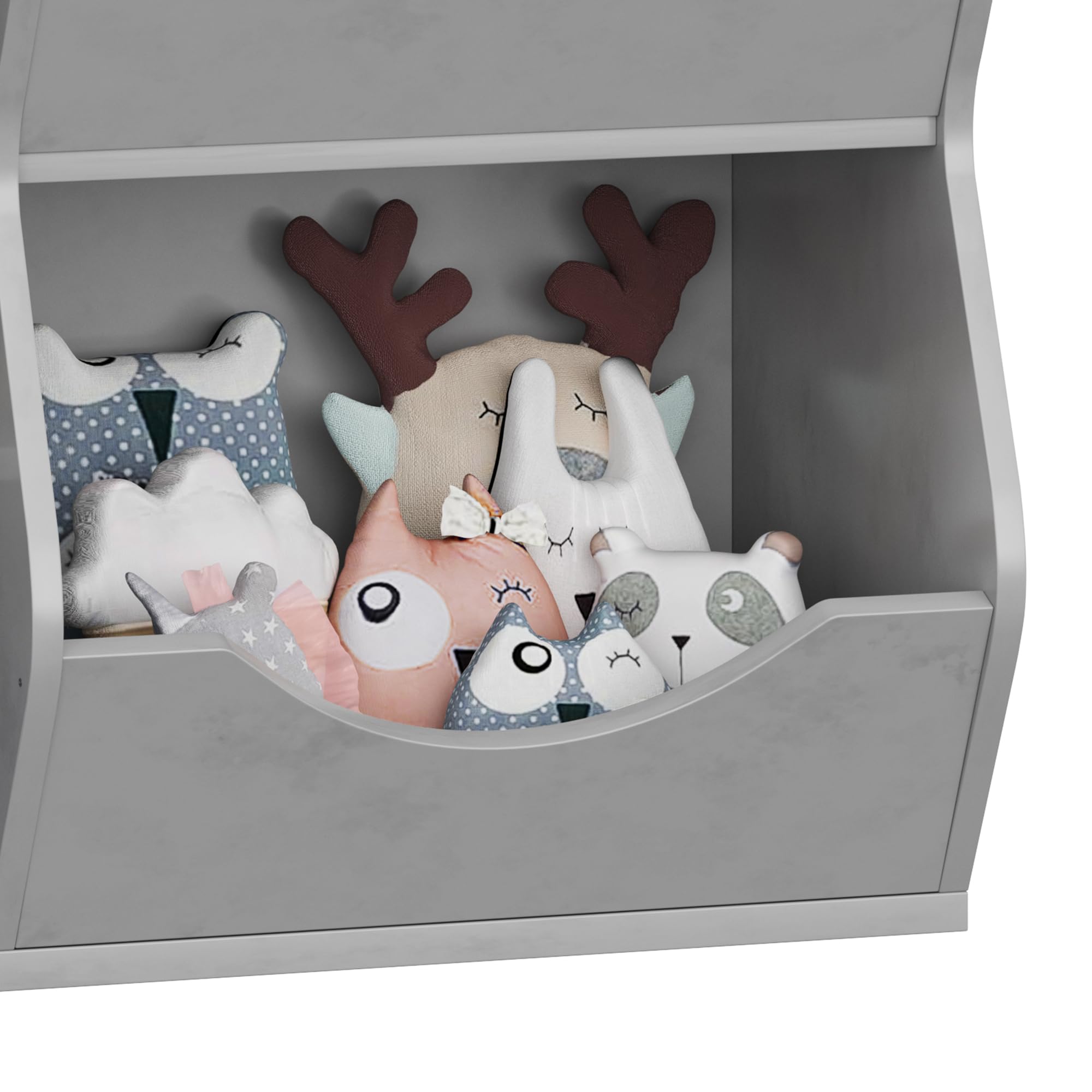 Bibliothèque enfant double face pour organiser une chambre encombrée de jouets et livres