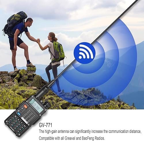 Vista 6 de Radio de jamón Walkie Talkie (UV-5R) UHF VHF Radio de doble banda de 2 vías con batería recargable de iones de litio Walkie Talkies de mano