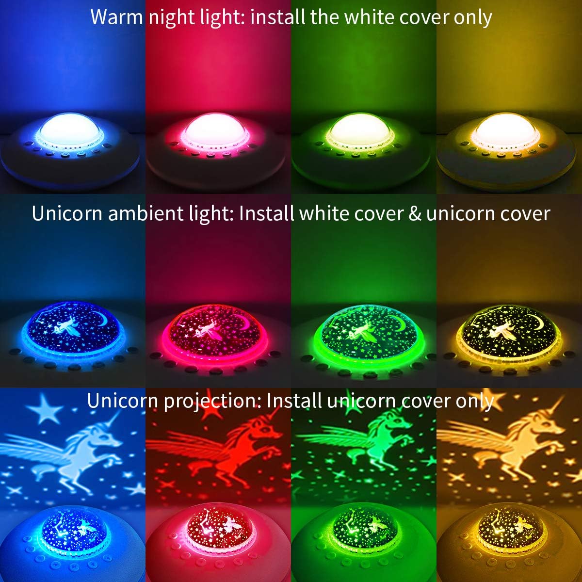 White Noise Machine Baby for Sleeping, TCJJ Sleep Sound Machine for Kids with Night Light/Unicorn Ambient Light,20 Soothing Nature Sounds,Timer & Memory, Baby Lullaby Machine for Home,Office or Travel