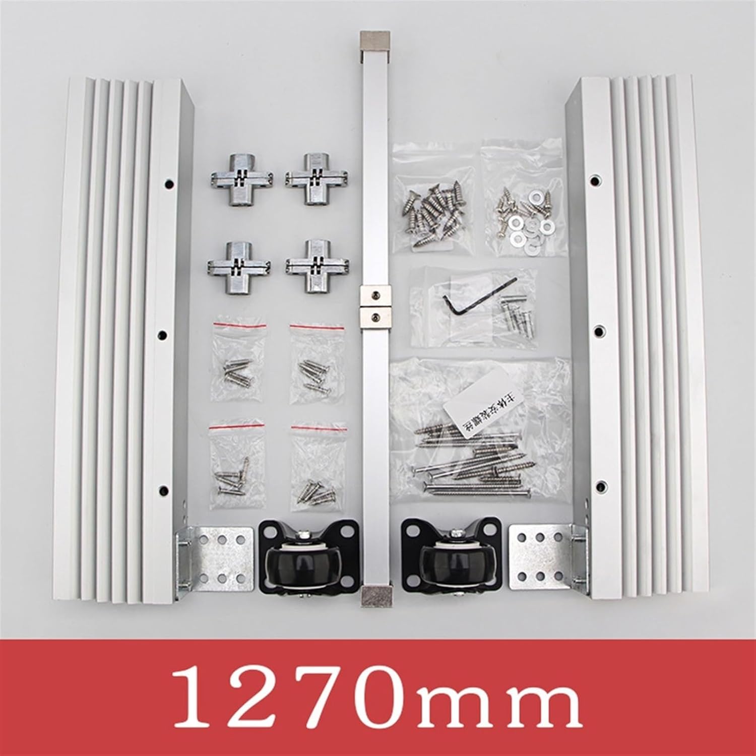 Hardware Full Extension Side Mount Drawer Slides 5/6 Hidden Folding Aluminum Telescopic Cabinets Slide Flat Push Hardware(1270mm)