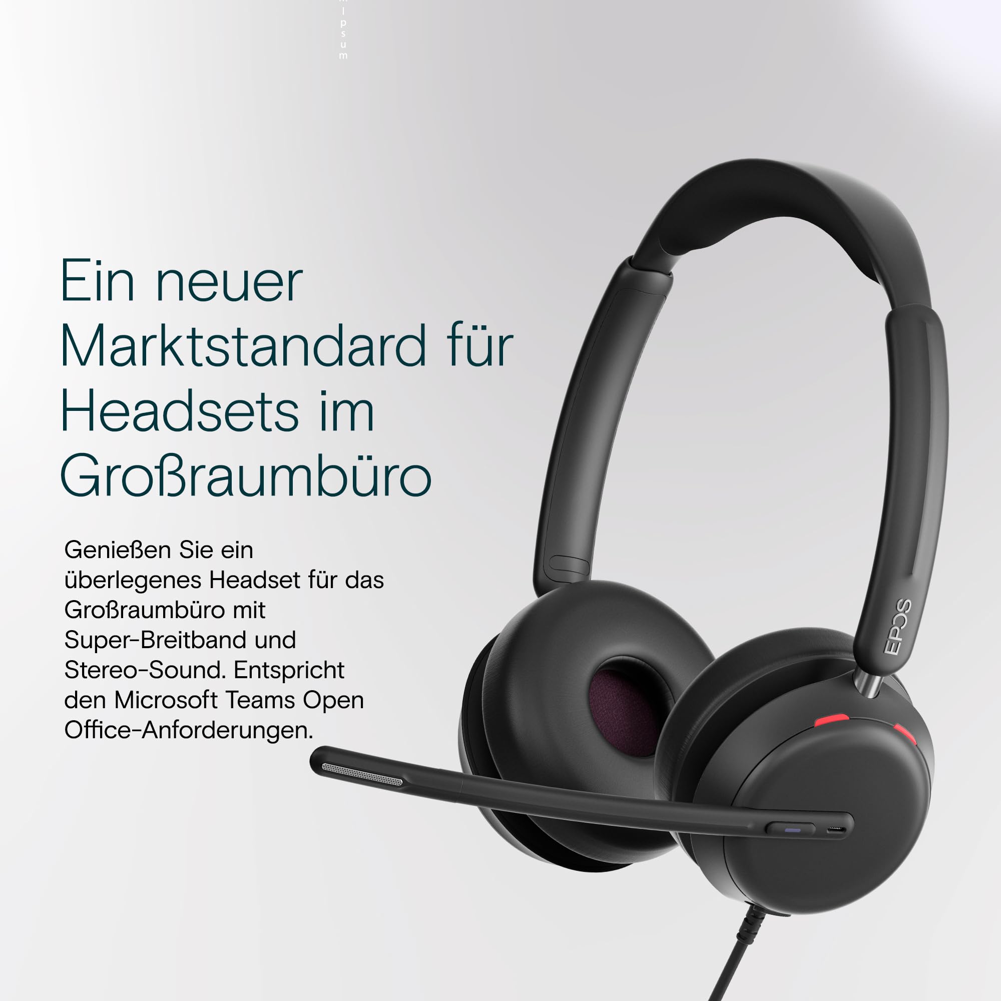 EPOS IMPACT 860T ANC - Doppelseitiges kabelgebundenes Headset mit Active Noise Cancelling, Microsoft Teams zertifiziert, USB-C & USB-A, Super Wideband, ideal für Büroanrufe, Zoom, Home & Hybrid Work