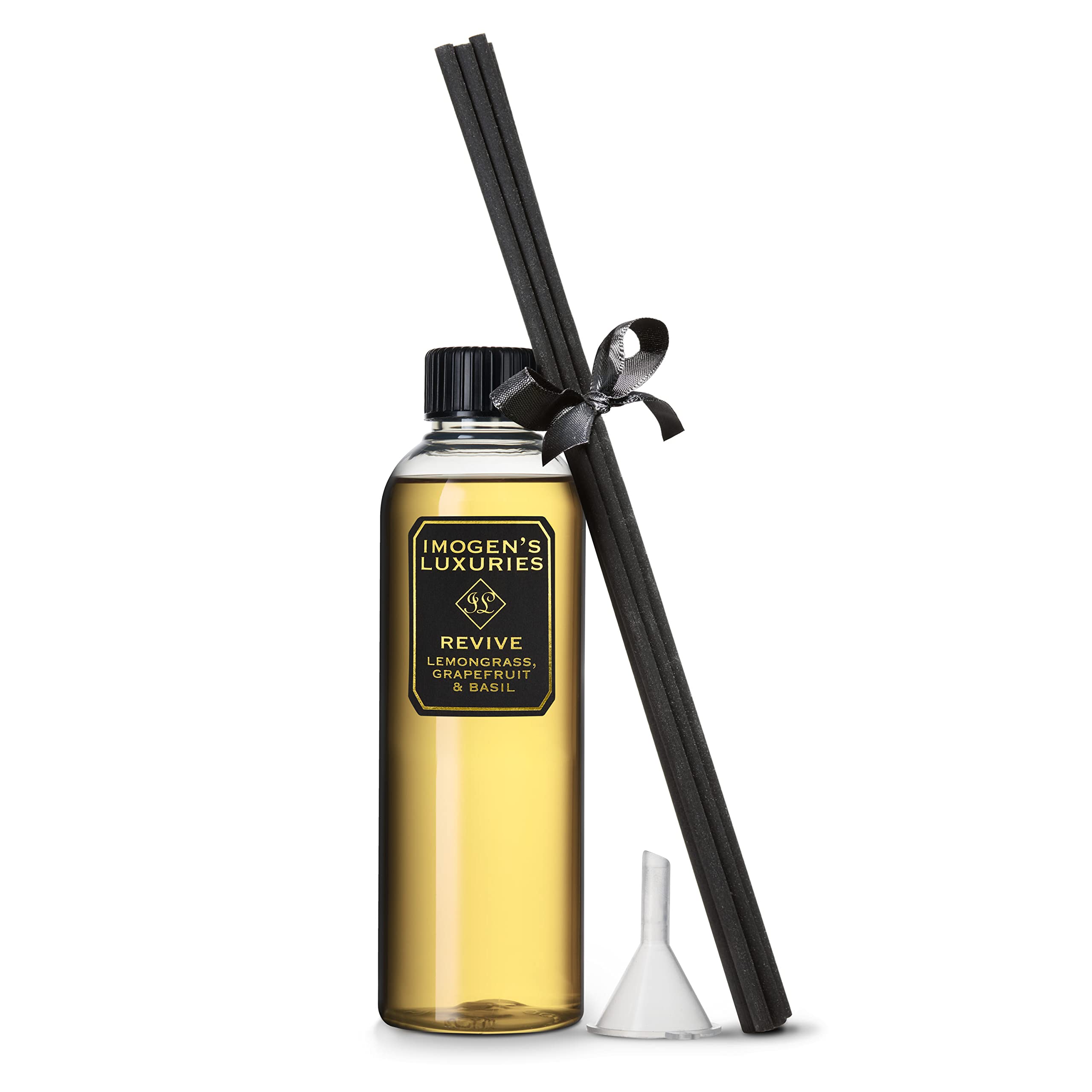 Revive 200ml Reed Diffuser Refill with Natural Lemongrass, Grapefruit & Basil Essential Oils