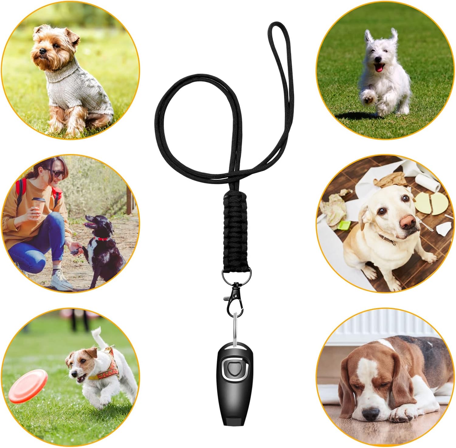 Sifflet avec dragonne élastique