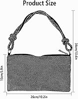 Vista 2 de Bolso de noche para mujer, bolso de embrague brillante con purpurina para fiesta, boda