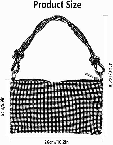 Miniatura 2 de Bolso de noche para mujer, bolso de embrague brillante con purpurina para fiesta, boda
