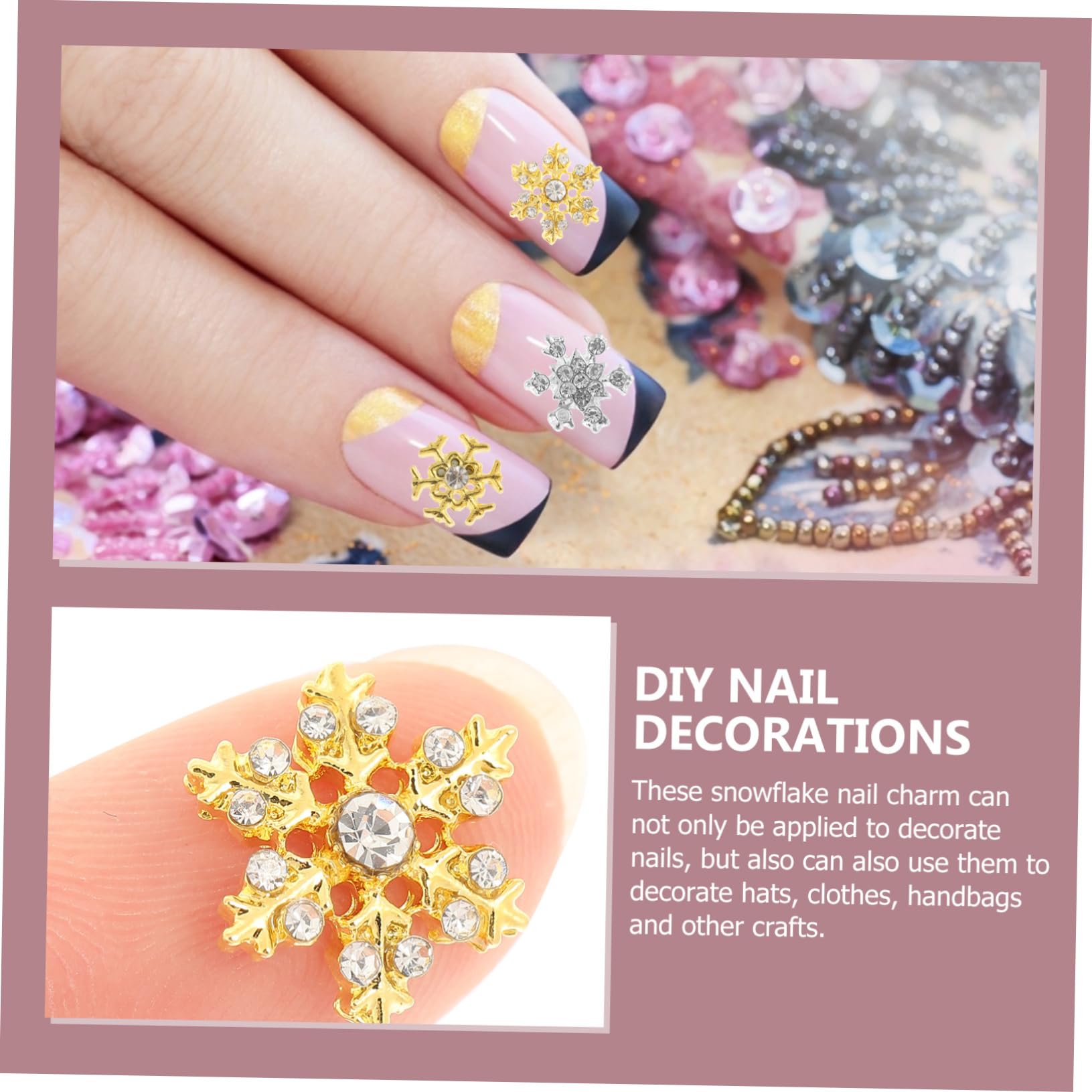 SHERCHPRY 5 Set Decorazioni Unghie Stile Per Nail Art Accessori Eleganti Per Manicure E Decorazioni Festive Per Personale 40 Pezzi * 5