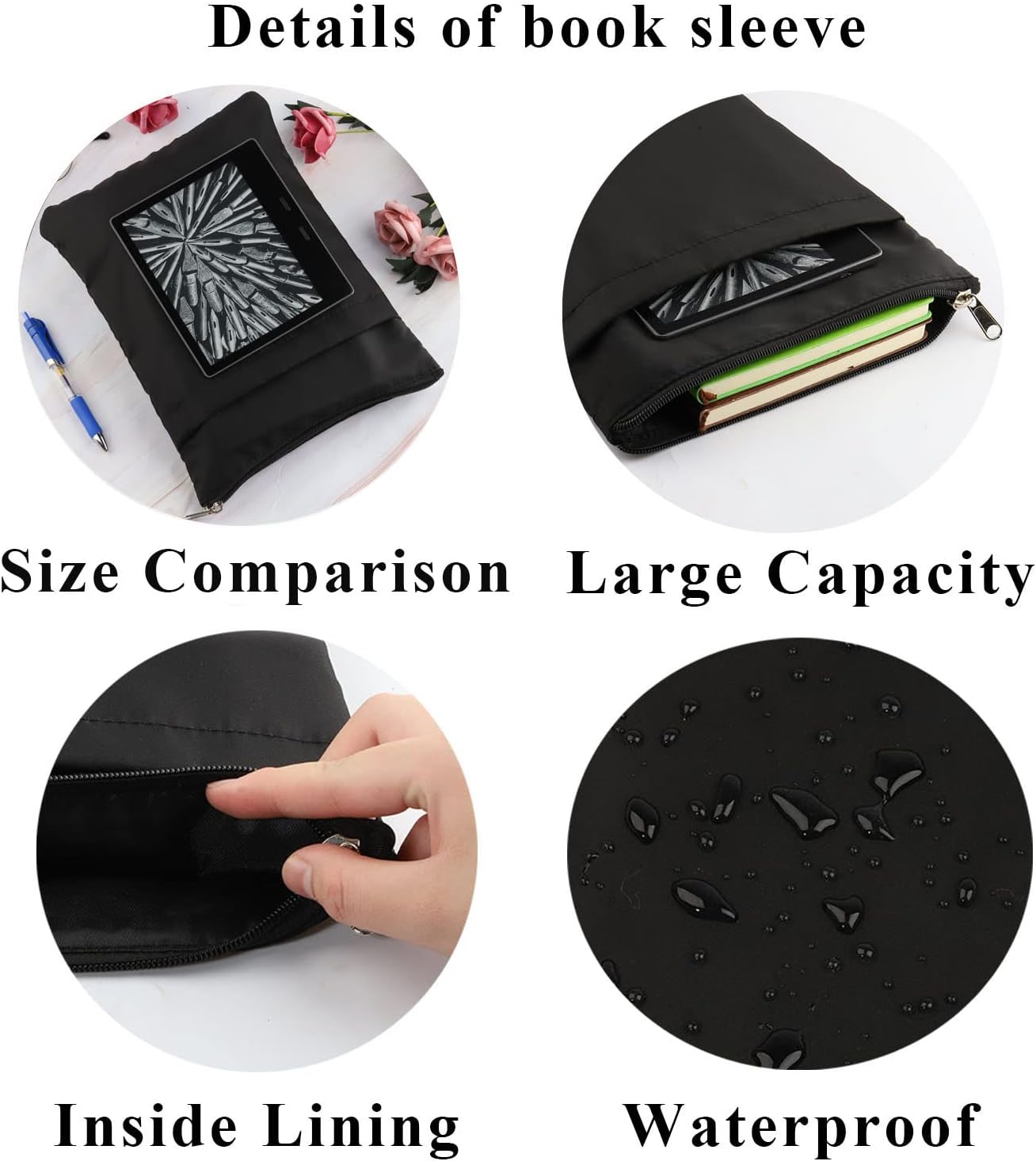 Funda Protectora De Libro Para Libros De Bolsillo, Funda Grande Con Asa, 11.6 X 9.3 Pulgadas